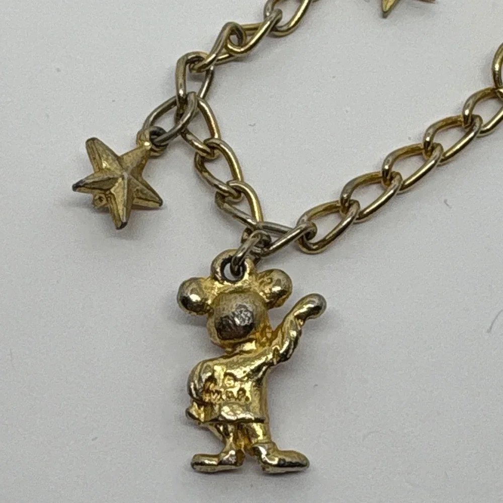 1970/1980s Disney Mickey‎ Mouse Charm Bracelet Walt Disney Souvenir Disneyland
